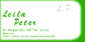 leila peter business card